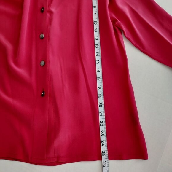 Laurel By Escada 100% Silk Long Sleeve Button Down Blouse - Picture 3 of 11